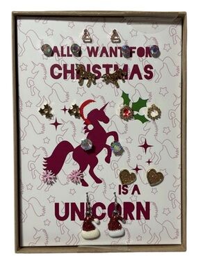 All I Want for Christmas is a Unicorn 10 Pair Earring Set